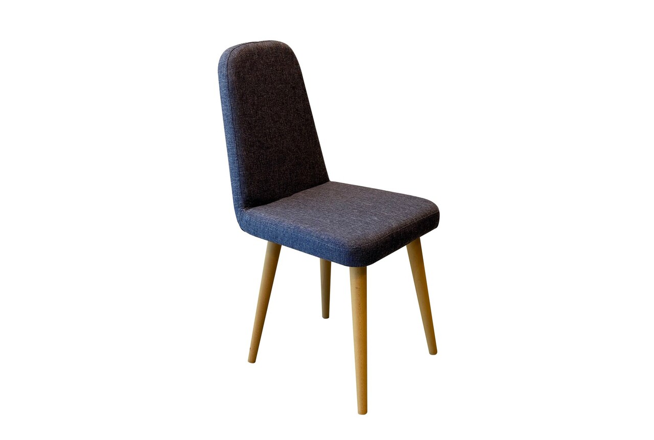 Scaun, Hanah Home, Vina Mini 1048, Stejar / Albastru închis - imagine 4
